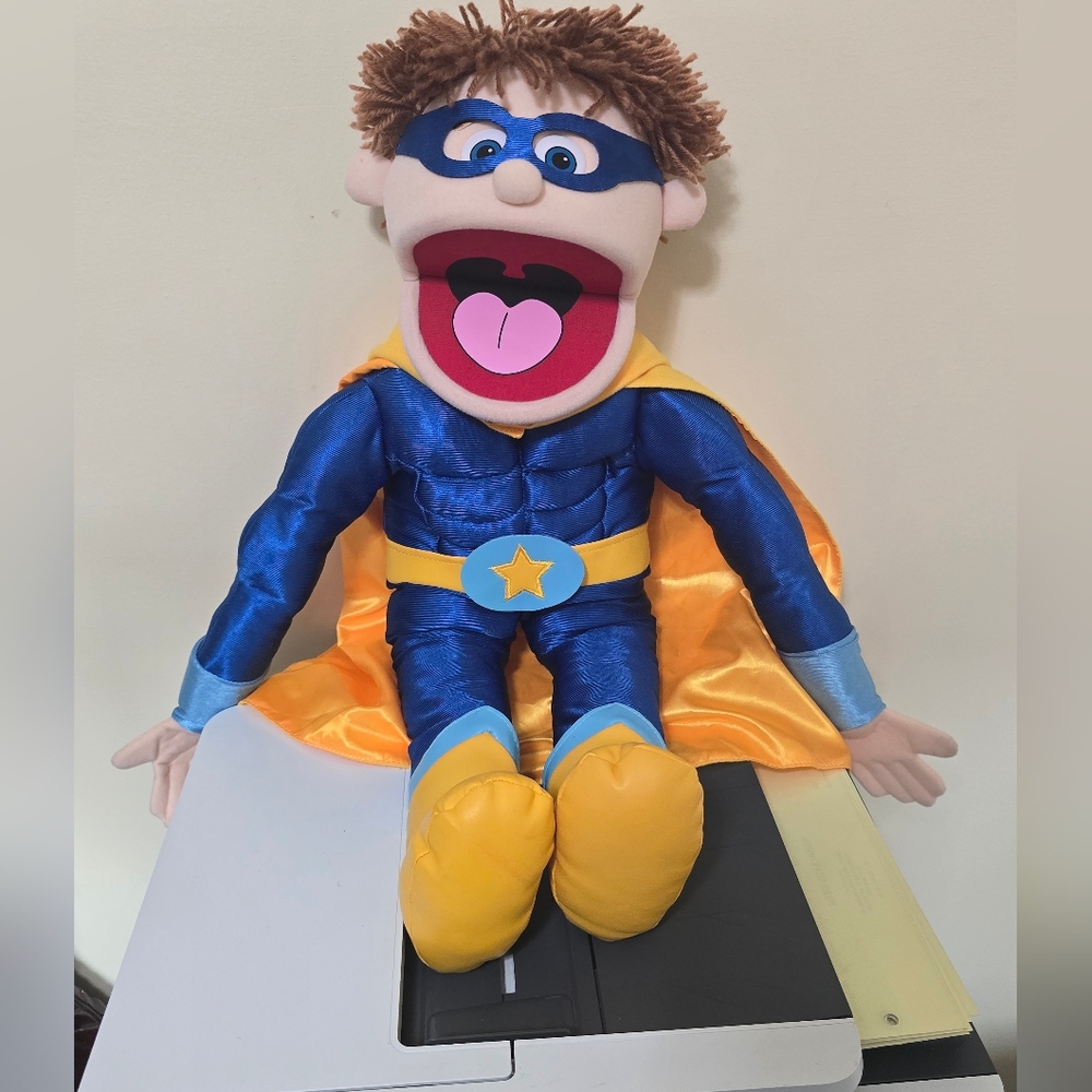 Superhero Peach Boy Full Body 25” Ventriloquist Style Silly Puppets  Large